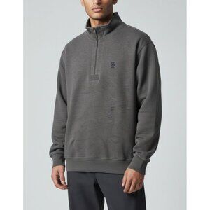 Izod Mens Gray Half-Zip Pullover Sweatshirt Size XL Cotton/Polyester Blend